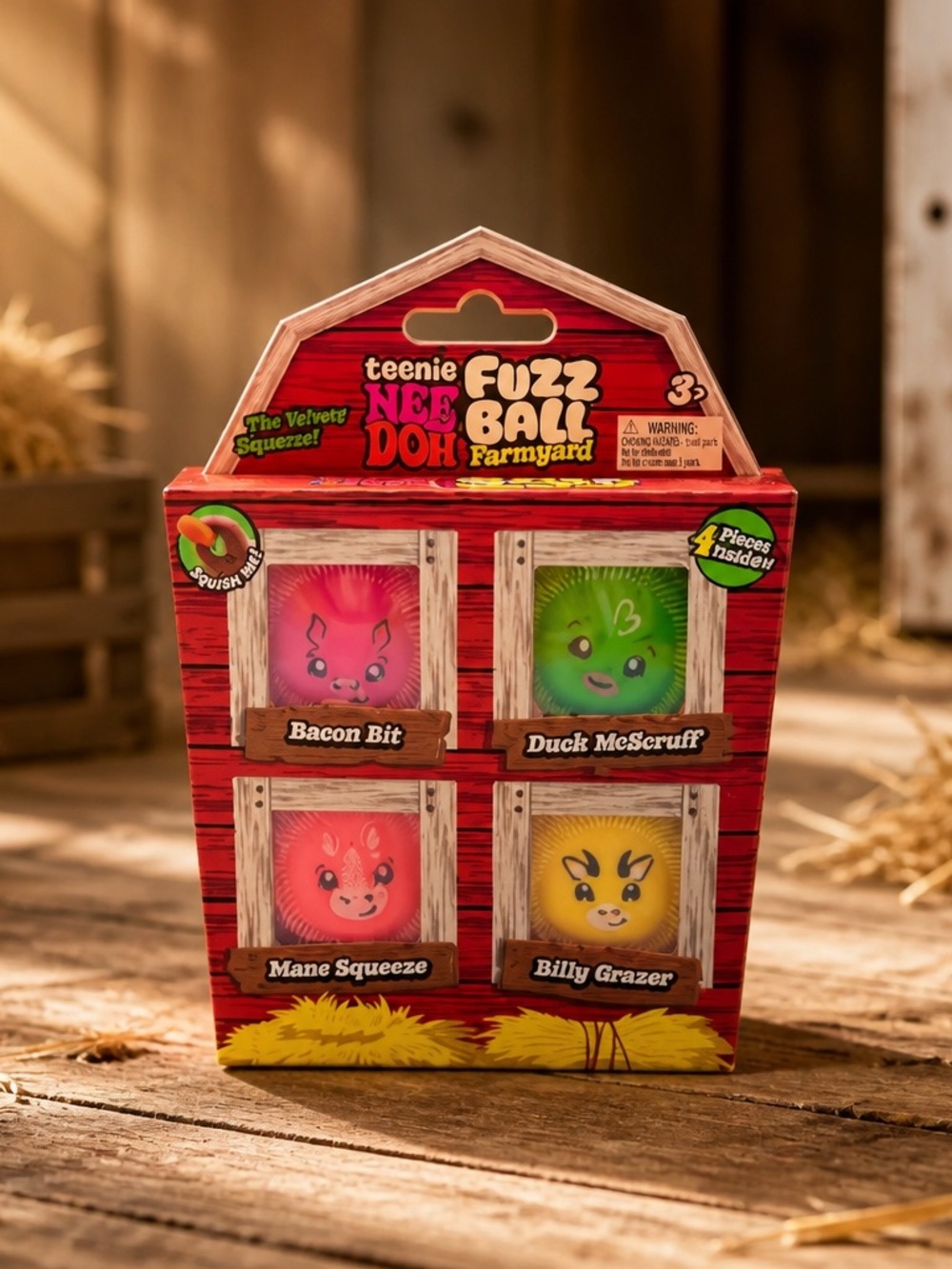 1 Box of Four for $35.00 Fuzz Ball Farmyard - Picture 2 of 5